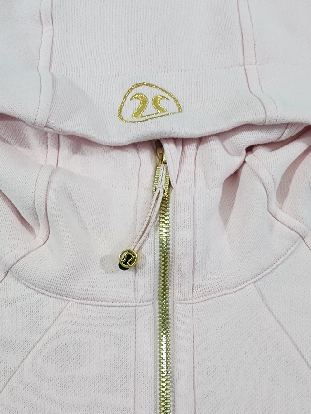 Lululemon Scuba Cropped Full Zip Hoodie Pink Gold Size 6 EUC. Worn Twice! - Picture 7 of 12